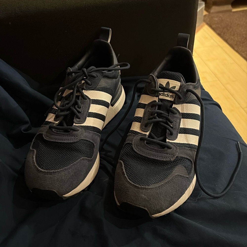Adidas Navy Blue Sneakers - size 10 1/2